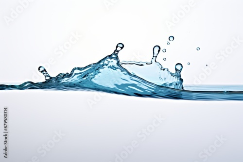 isolated blue water splash on white background design element with clear edge lines