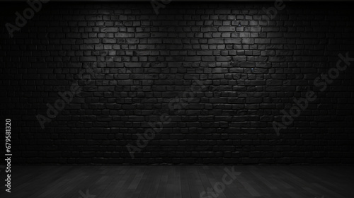 Black wall room background photo
