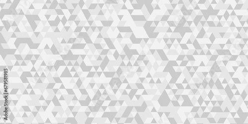 Seamless geometric pattern square shapes low polygon backdrop background. Abstract geometric wall tile and metal cube background triangle wallpaper. Gray and white polygonal background.	