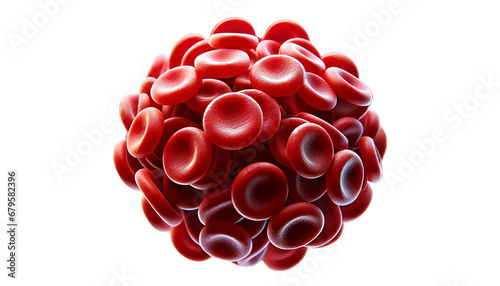 Exploring the Intricate World of Red Blood Cells: A Detailed 3D Model Depicting the Crucial Role of Erythrocytes in Oxygen Transport photo