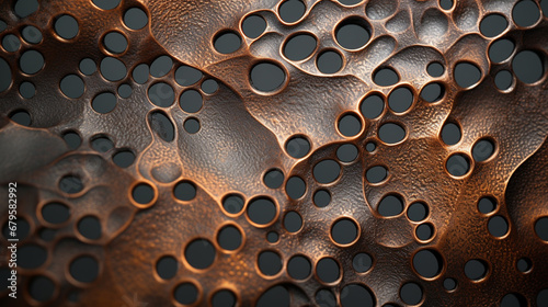 Metal with holes, sculpture