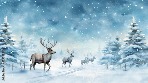 reindeer in the snow © Tom