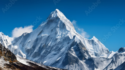 Untouched peak of unclimbed mountain photo