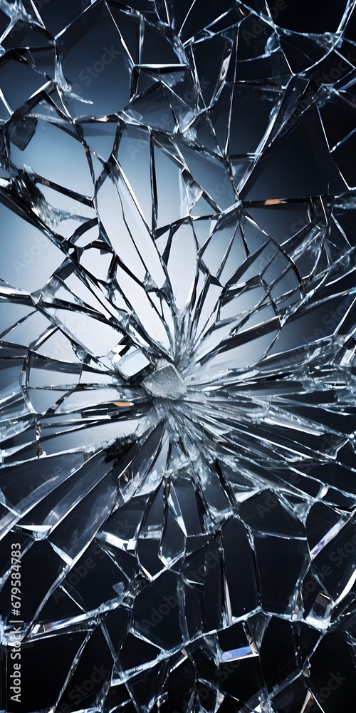 Fototapeta premium ガラスのひび割れ