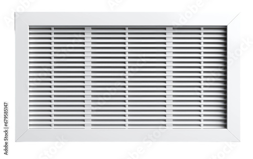 Charming White Color Air Quality Control Vent Filter Isolated on Transparent Background PNG.