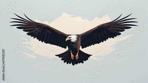 Eagle illustration, Save the eagle. © isbah