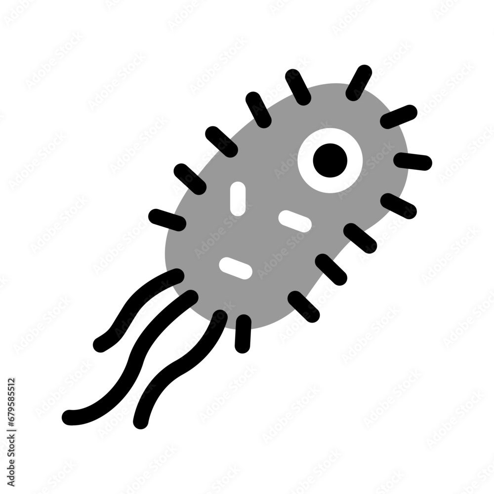 Obraz premium Bacterium Monochrome Icon