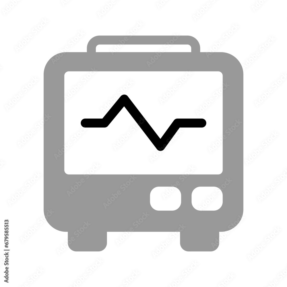 Heart Rate Monitor Monochrome Icon Heart Rate Monitor Monochrome Icon
