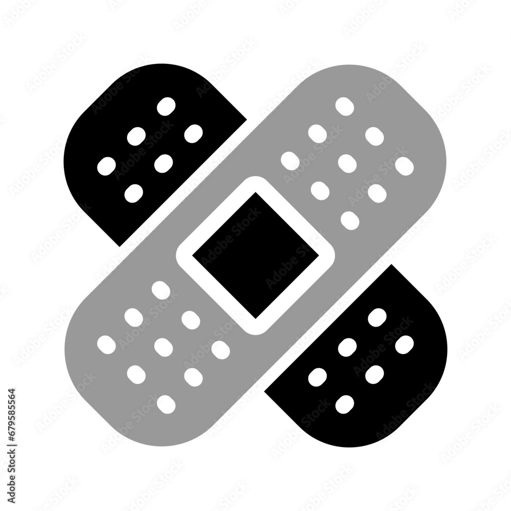Band-Aid Monochrome Icon Band-Aid Monochrome Icon