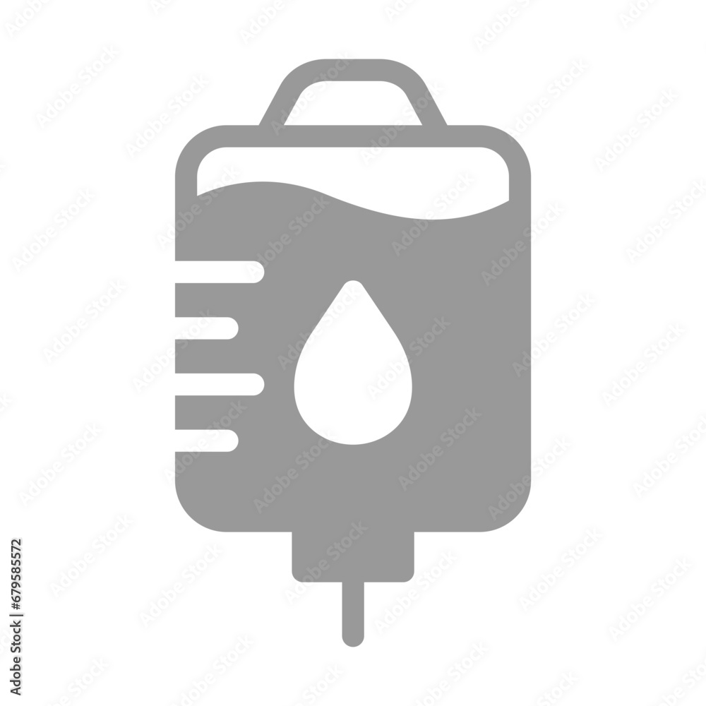 Fototapeta premium Blood Bag Monochrome Icon