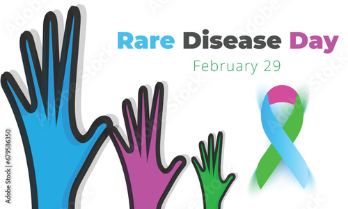 Rare Disease Day. background, banner, card, poster, template. Vector illustration.