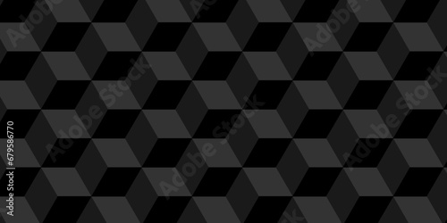 Abstract geometric wave wall grid met background black and gray style minimal blank cubic. Geometric pattern illustration mosaic, square and triangle wallpaper. 