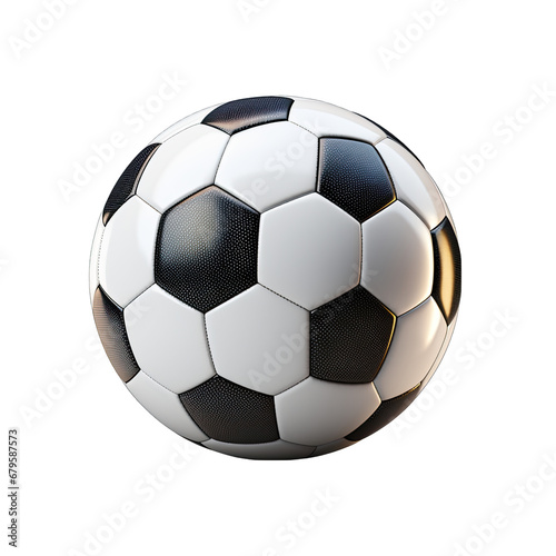 Soccer Ball Isolated on Transparent or White Background  PNG