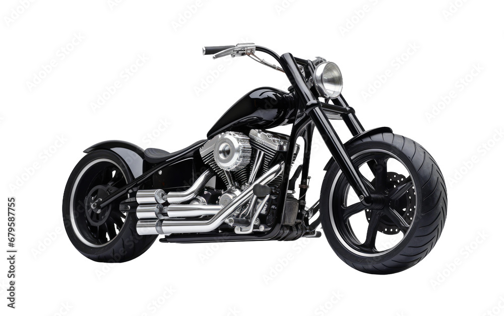 Black Charming Motorcycle Swingarm Stand Isolated on Transparent Background PNG.