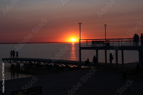 sunset at the pier