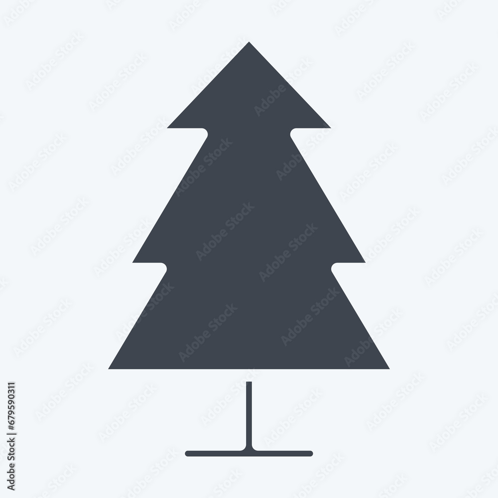 Icon Pine. suitable for City Park symbol. glyph style. simple design editable. design template vector. simple illustration Icon Pine. suitable for City Park symbol. glyph style. simple design editable. design template vector. simple illustration