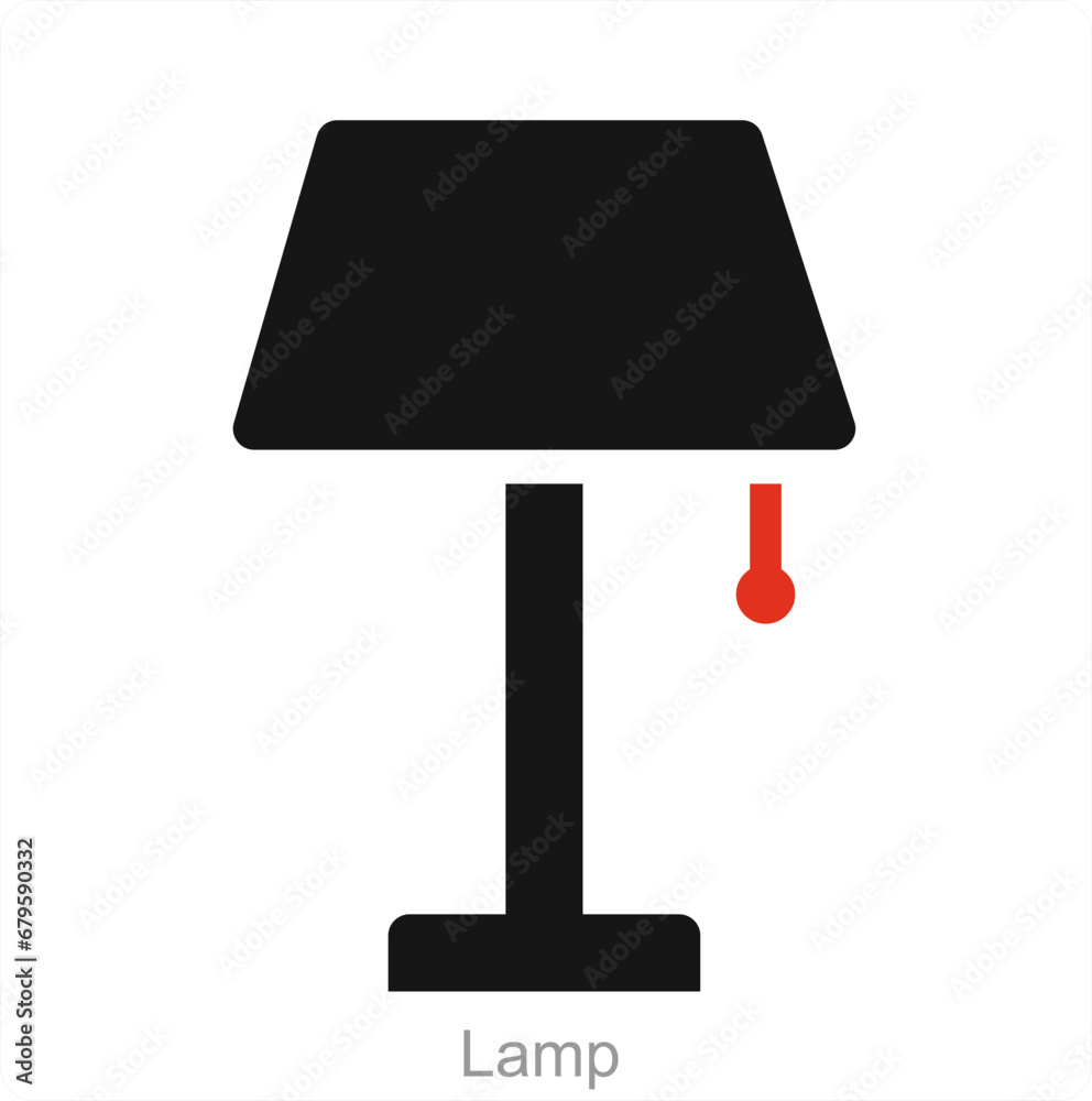 Lamp and light icon concept Lamp and light icon concept