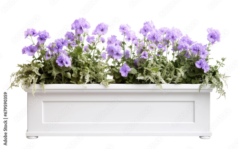 Marvelous Colorful Window Box Isolated on Transparent Background PNG. - obrazy, fototapety, plakaty 