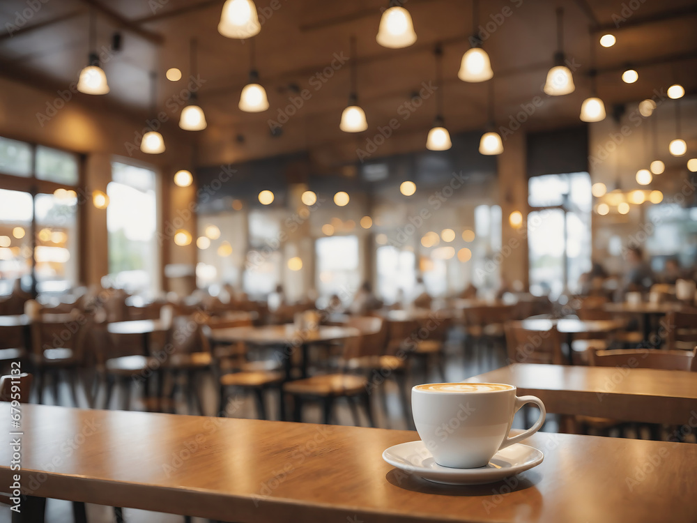 In the blurred expanse of an open office space, a tranquil emptiness sets the stage. Soft focus captures the essence of a quiet work environment, creating a versatile backdrop for design projects