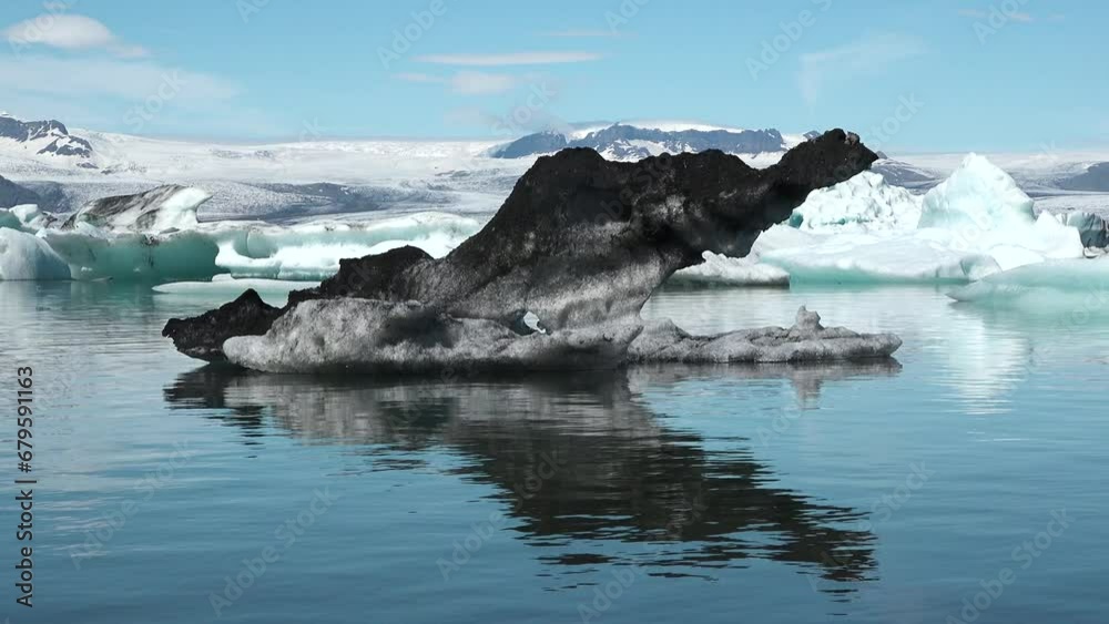 Glaciers and icebergs. Global warming, climate and weather change