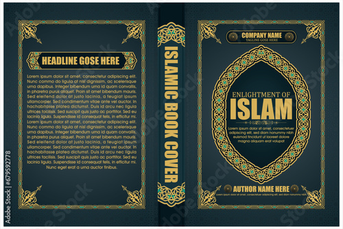 Ornament Frame Gold Arabian Calligraphy Isolated Decorative Cover
