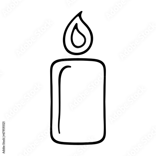 Vector white paraffin or wax burning party candle icon set closeup isolated on transparency grid background. Holiday, new year, Christmas, celebrate, day. New 2024 year. vector illustration