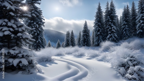 Winter Forest Frame Tv Art | Samsung Frame Tv Art |Snowy Trees Art |Winter Scene |Snowy Landscape | 3840x2160