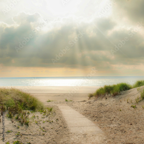 path to the beach on a Wadden island photo