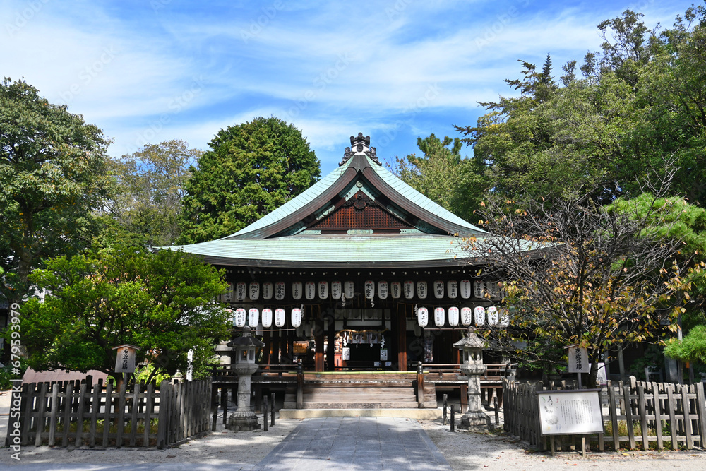 サッカーの守護神 京都市の白峯神宮 拝殿