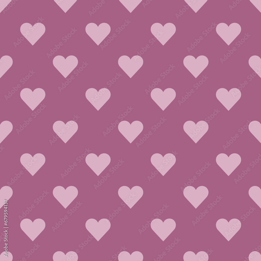 Seamless heart pattern background.Simple heart shape seamless pattern in diagonal arrangement. Love and romantic theme background.