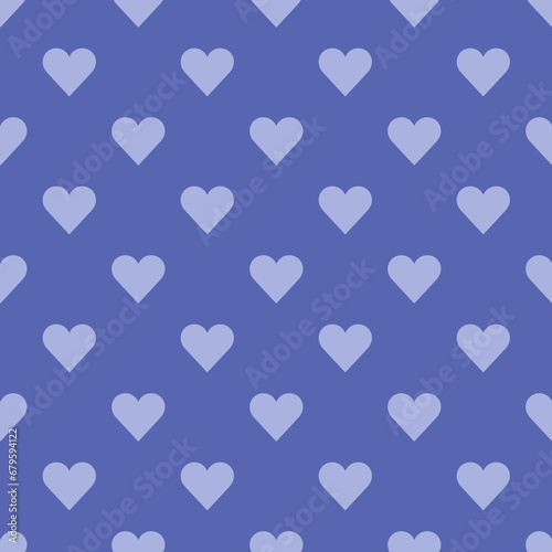 Valentine pattern seamless heart shape blue colors background.