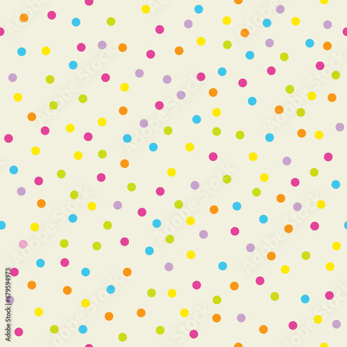 Birthday Celebration Colorful Confetti, Seamless pattern