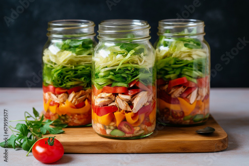 Freshness in a Jar: Meal Prep Chicken and Veggie Salad for Busy Days