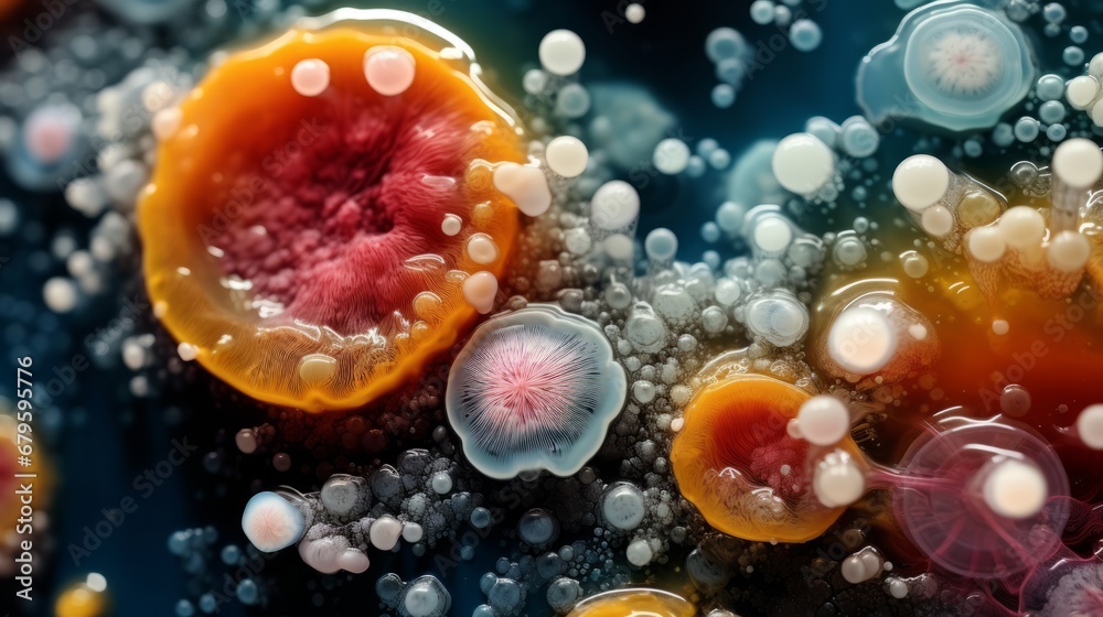 Microbes and bacterias. Microscopic life. World of bacteria, microorganisms and pathogens Microbes and bacterias. Microscopic life. World of bacteria, microorganisms and pathogens