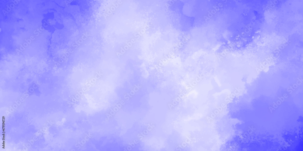 Bright and shinny natural cloudy sky, bright cloudy purple sky vector illustration. Sky clouds landscape light background. abstract purple watercolor background with colors. Background with clouds.