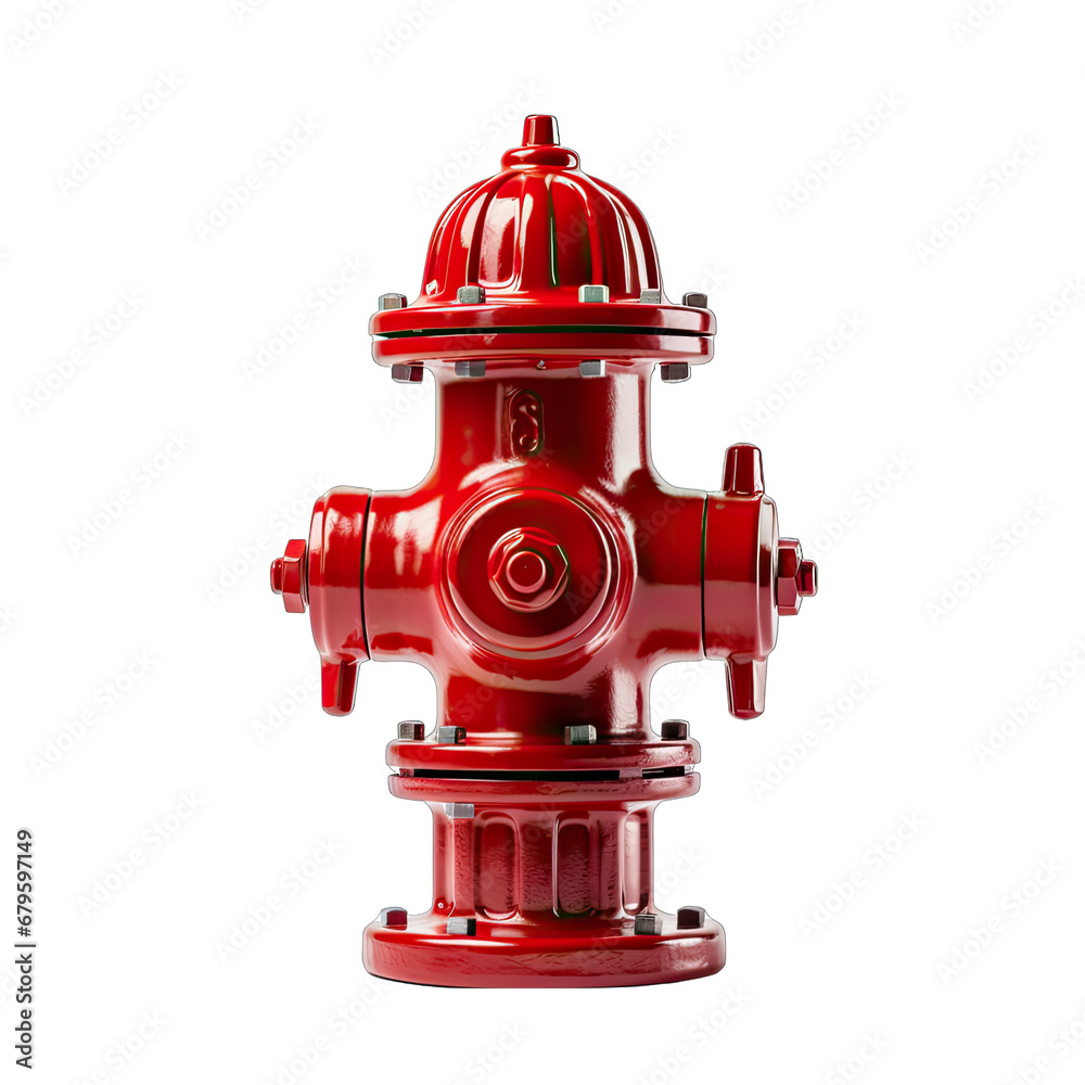 Fire Hydrant Isolated on Transparent or White Background, PNG