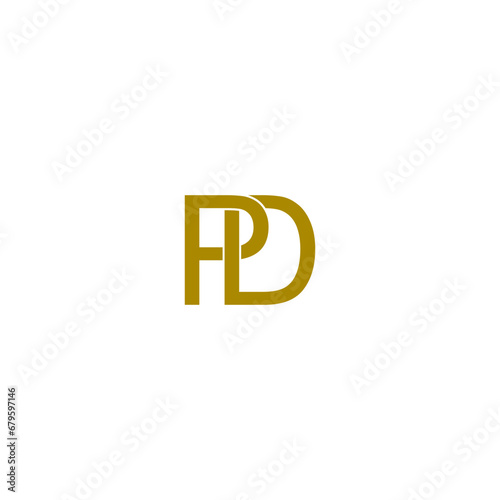 Letter PD logo isolated on white background