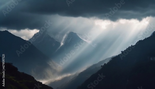 Generated image of a beautiful sunny morning of the Himalayan mountains