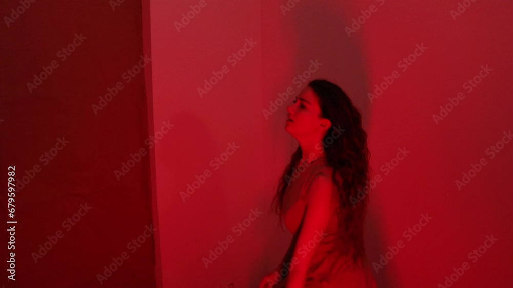 Stunning female performer dancing in front of the green screen Stunning female performer dancing in front of the green screen