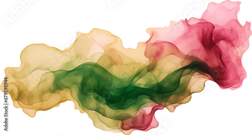 watercolor green gold background.