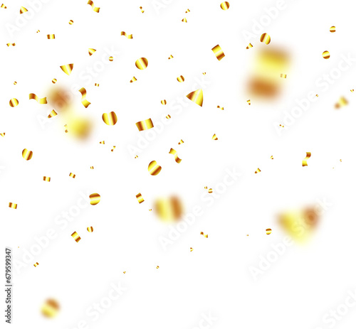 3D Party Gold Confetti
