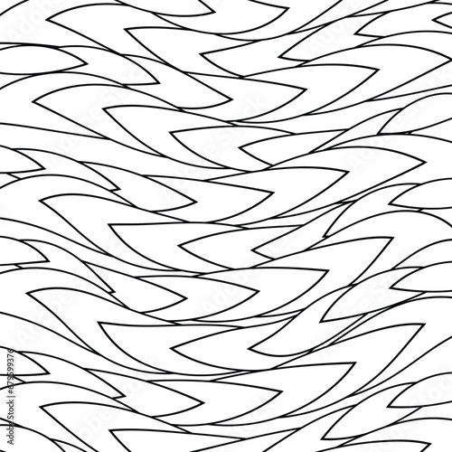 Fototapeta Naklejka Na Ścianę i Meble -  Vector monochrome lines seamless pattern Background