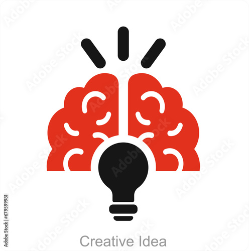 Creative Idea and idea icon concept 