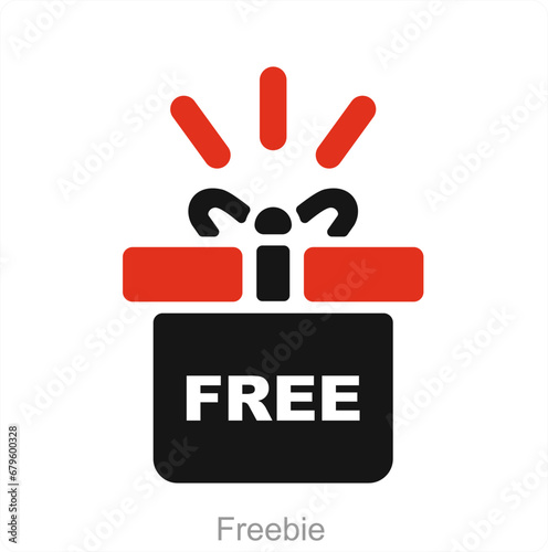 Freebie and free icon concept 