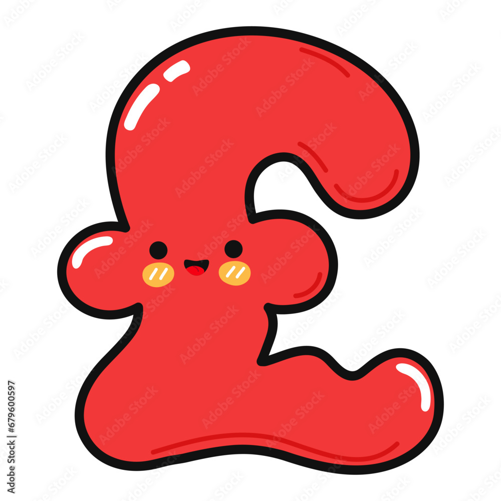 Pound Sign character. Vector hand drawn cartoon kawaii character illustration icon. Isolated on white background. Pound Sign character concept Pound Sign character. Vector hand drawn cartoon kawaii character illustration icon. Isolated on white background. Pound Sign character concept