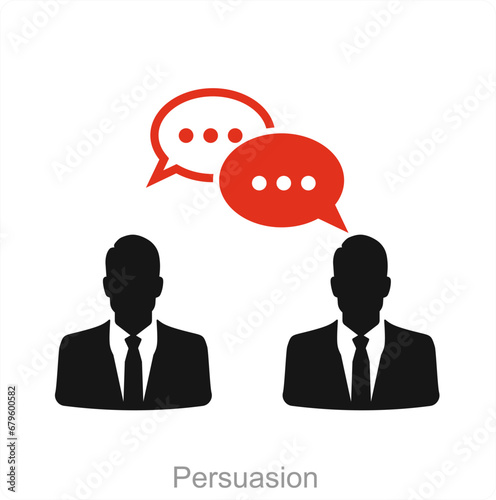 Persuasion and convincing icon concept 