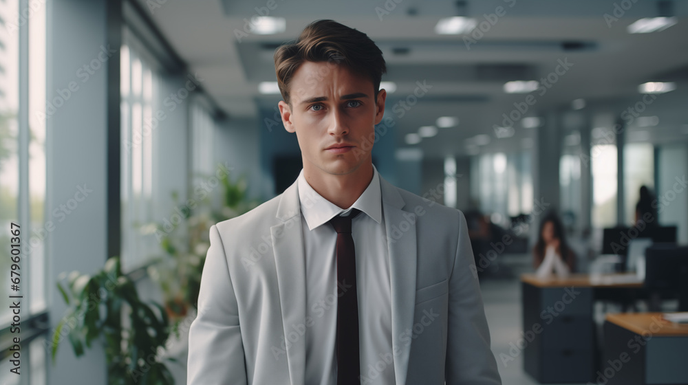 A businessman who looks dissatisfied or disliked A businessman who looks dissatisfied or disliked