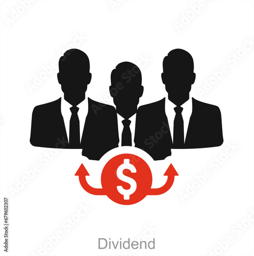 Dividend and rate icon concept 