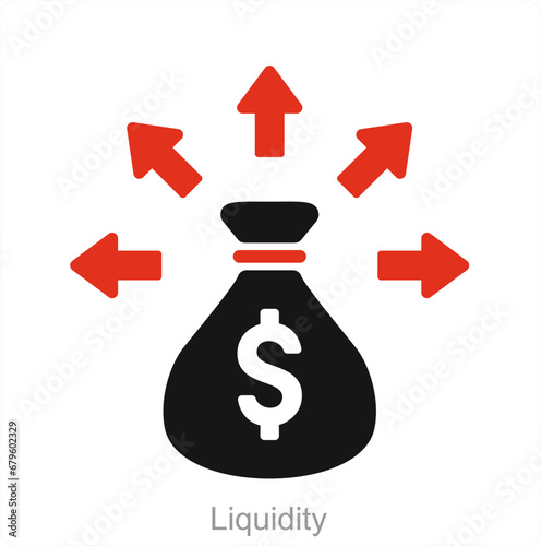 Liquidity and funds icon concept 