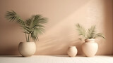 Decorative home plant in vase arrangement. Generative Ai